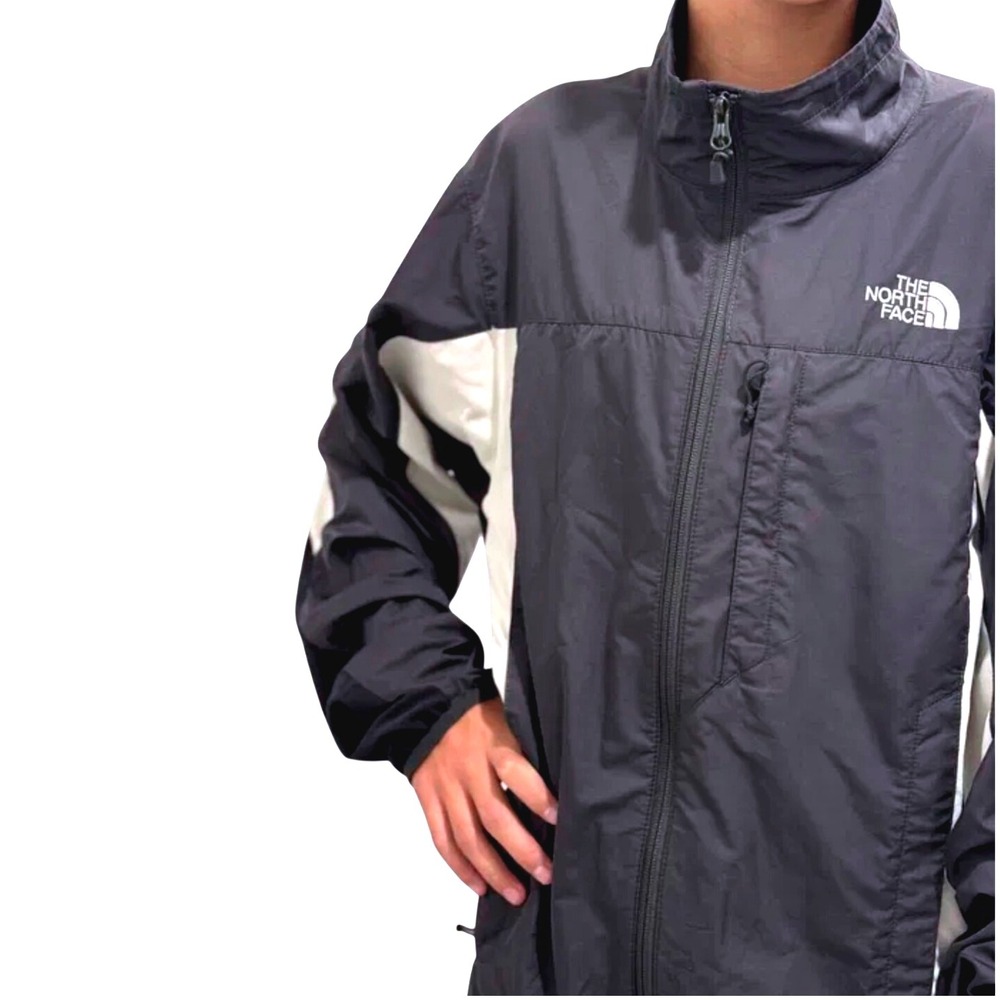 The North Face Men's Jacket Gray Black White XL | Lightweight Full Zip Outerwear